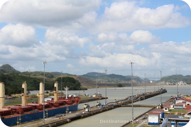 Ship in Miraflores Locks