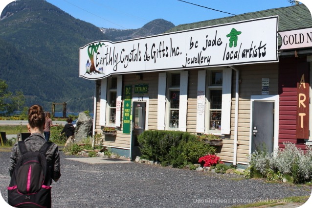 Crystal store in Britannia Beachm along the Sea to Sky Highway