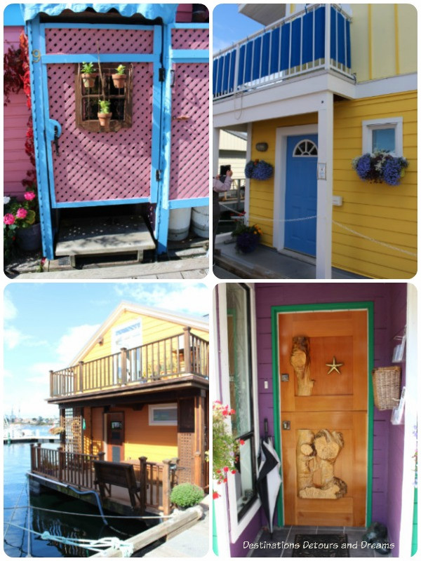 Floating homes at Fisherman's Wharf in Victoria, British Columbia