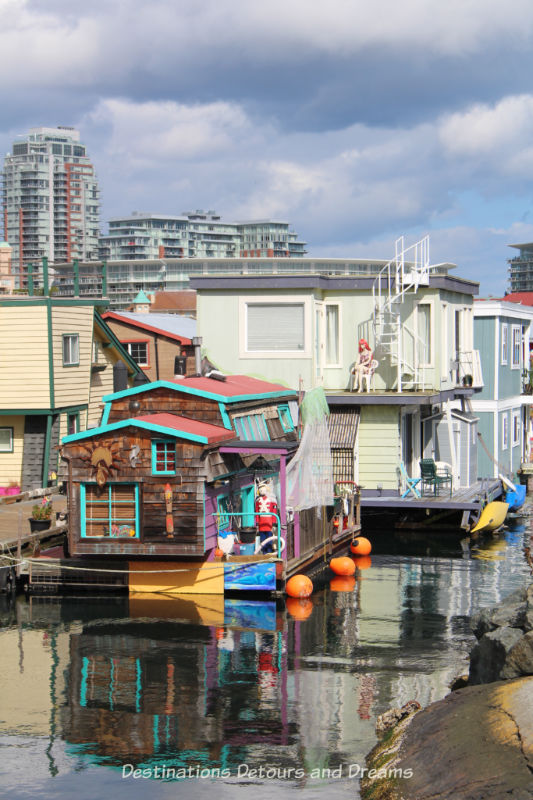 Floating homes at Fisherman's Wharf in Victoria, British Columbia