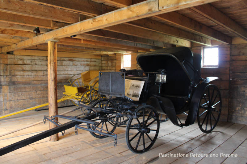 Victoria carriage at Bar U Ranch, historic site dedicated to commemorating Alberta ranching history