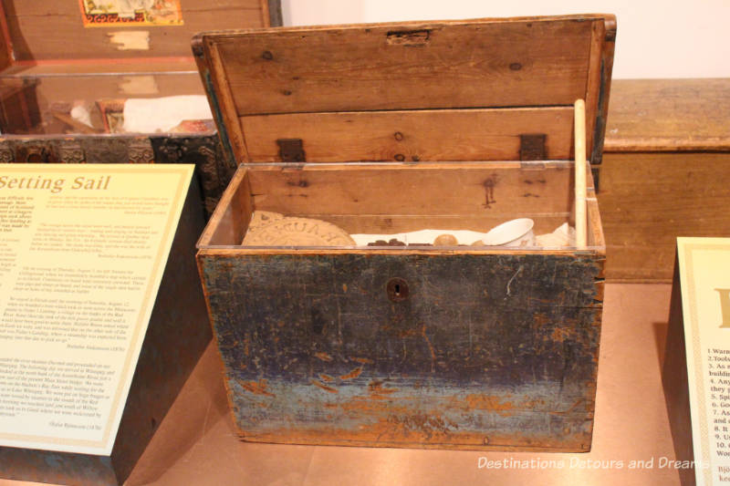 Immigrant trunk at New Iceland Heritage Museum: Icelandic Roots In Gimli, Manitoba