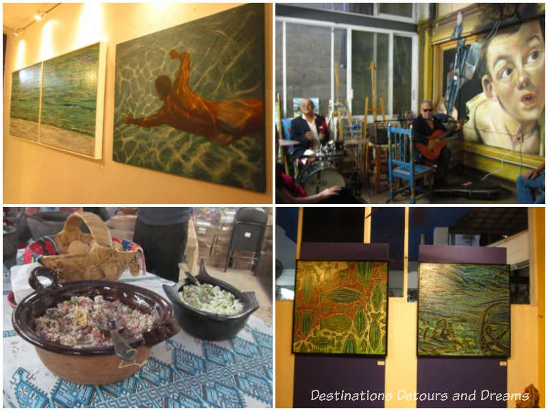 Scenes from an art event at Art VallARTA, one of the many things to do in Puerto Vallarta