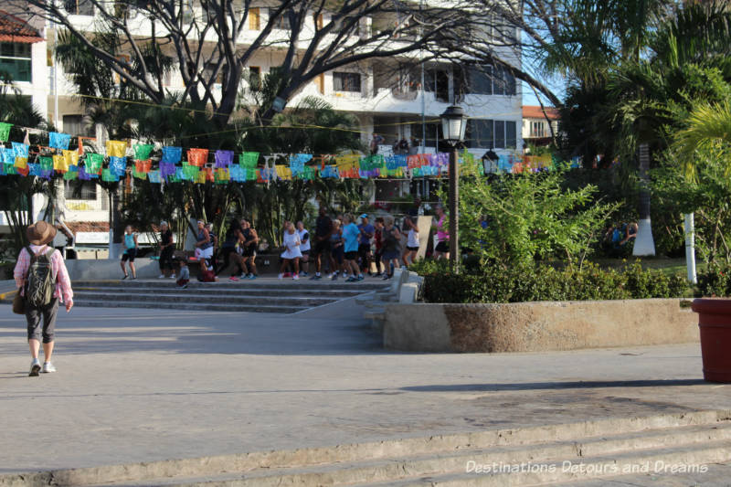 Zumba class at Lazaro Cadenas Park, Puerto Vallarta, Mexico