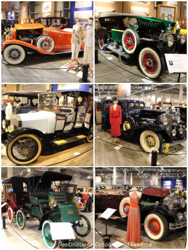 Cars on display at Fountainhead Antique Auto Museum