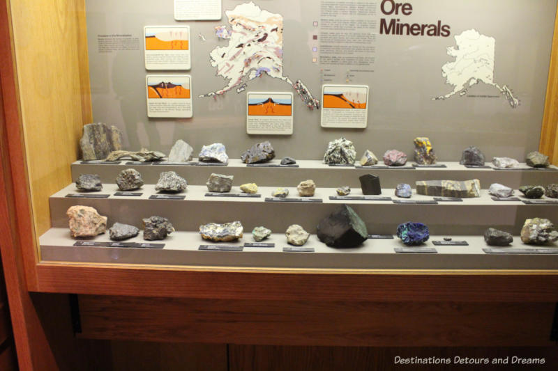 Ores on display at Museum of the North
