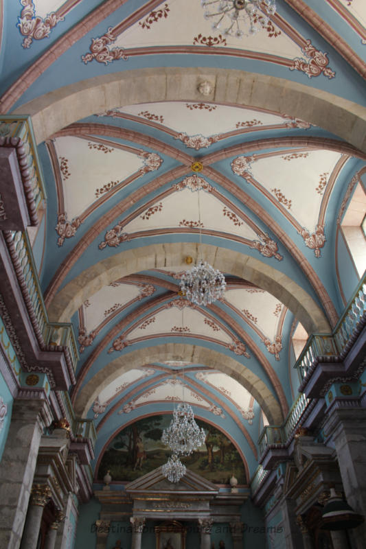 Ceiling of Iglesia San Sebastián in San Sebastián del Oeste, Mexico