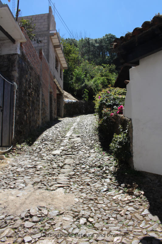 Cobblestone hill in Sebastián del Oeste, Mexico