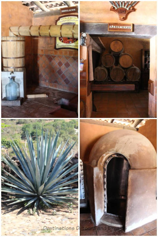 Agave cacti and tequill processing equipment at San Sebastián Tequila, just outside San Sebastián del Oeste, Mexico