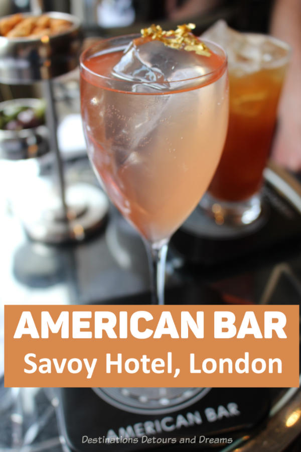 London's American Bar Classic Cocktail Experience: The timeless elegance and classic experience of the American Bar at the Savoy Hotel in London, England - Britain's oldest surviving cocktail bar. #London #England #AmericanBar #cocktail #SavoyHotel