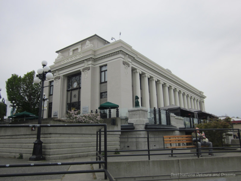 Neo-classical Victoria Steamship Terminal building with massive Ionic columns