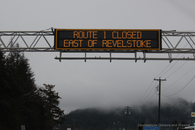 Route Closed Sign