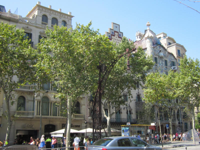 Four architecturally significant buildings in Barcelona known as the Block of Discord