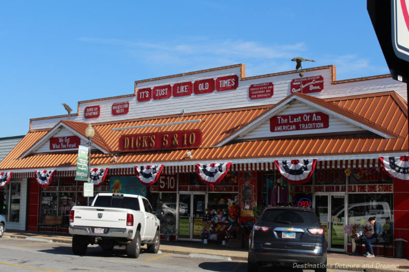 Storefront of Dick's 5 & 10 in Branson Missouri