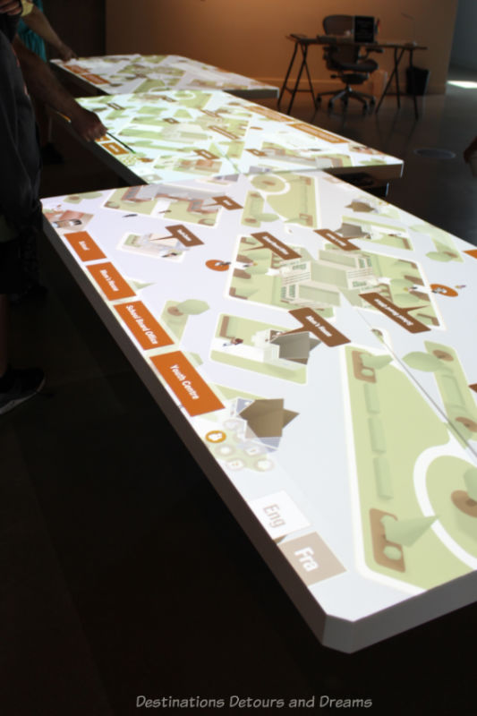 Interactive table showing a community map in the CMHR Actions Count gallery