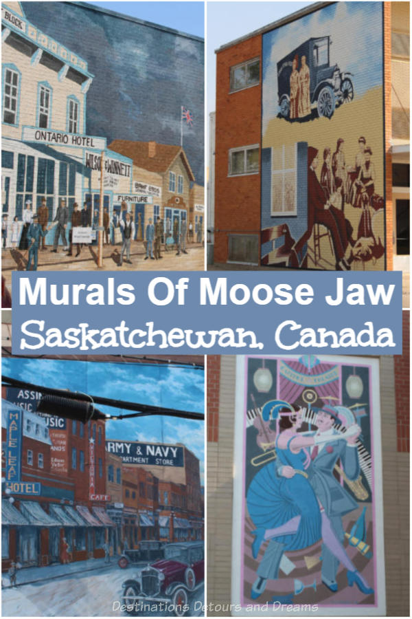 Murals of Moose Jaw - The historic downtown of Moose Jaw, Saskatchewan, Canada, features giant outdoor murals depicting the city's early history